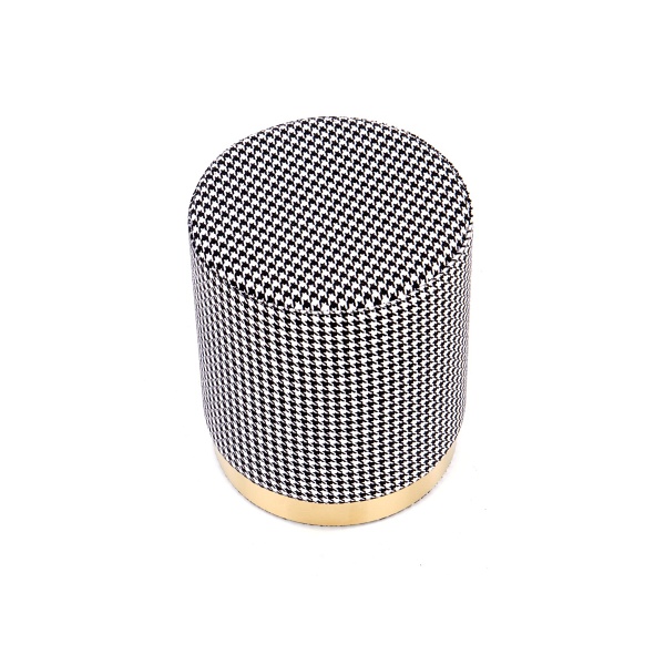 Pufa ARUNA czarny/biały/złoty - Halmar