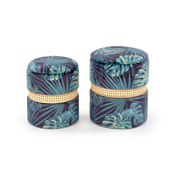 CONGO zestaw 2 puf, wielobarwny - Halmar