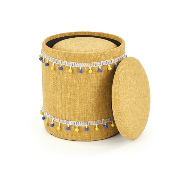 GRADO zestaw 2 puf, żółty - Halmar