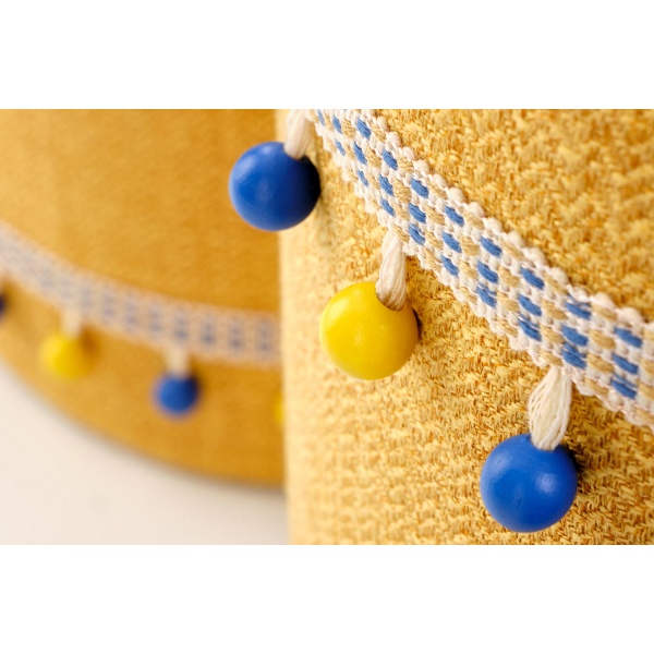 GRADO zestaw 2 puf, żółty - Halmar