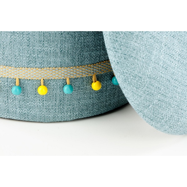 GRADO zestaw 2 puf, jasny niebieski - Halmar