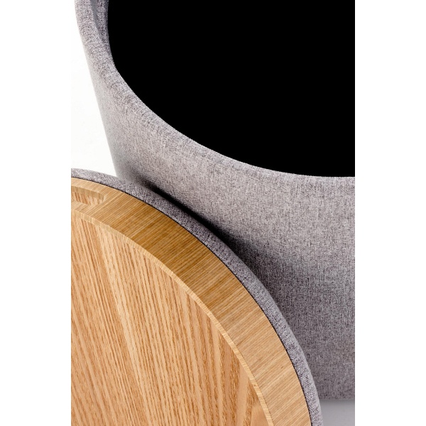 AVIKO zestaw 2 puf, jasny popiel - Halmar