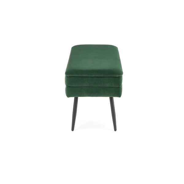 Ławka VELVA ciemny zielony/czarny - Halmar