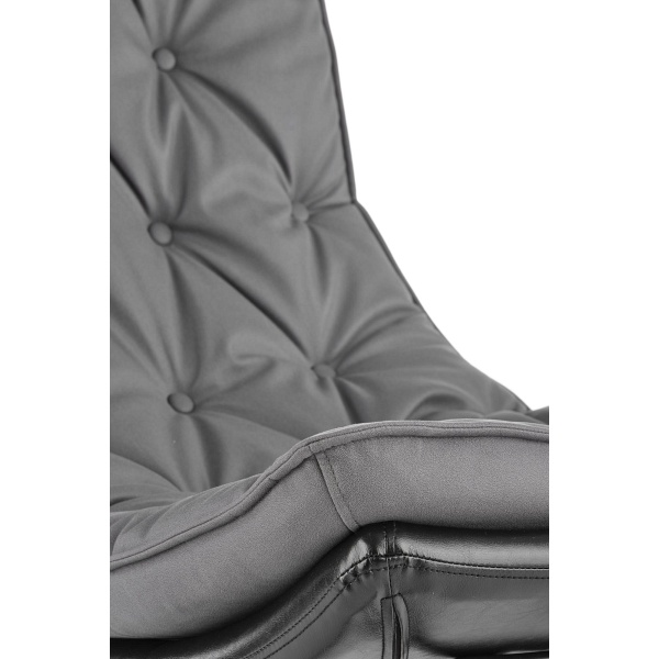 Fotel INDIGO bujany ciemny popiel - czarny - Halmar