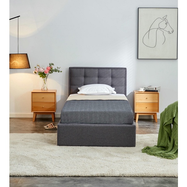Łóżko PADVA 90cm z pojemnikiem popielaty - Halmar