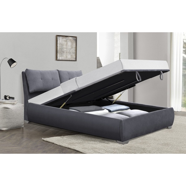 Łóżko BRIDGET 160 z pojemnikiem popielaty - Halmar