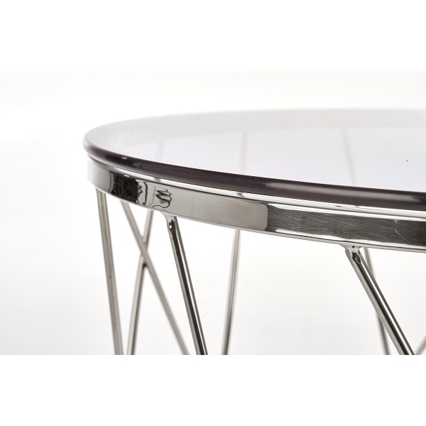 Ława SELENA , stelaż - chrom, szkło - dymiony - Halmar