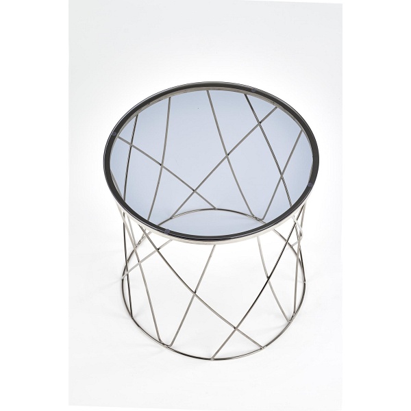 Ława SELENA , stelaż - chrom, szkło - dymiony - Halmar