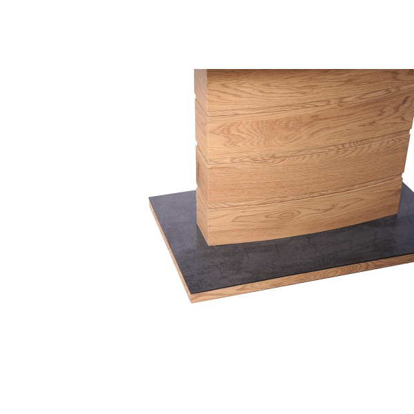 Stół CONCORD rozkładany, blat - dąb złoty / ciemny popiel, noga - dąb złoty - Halmar