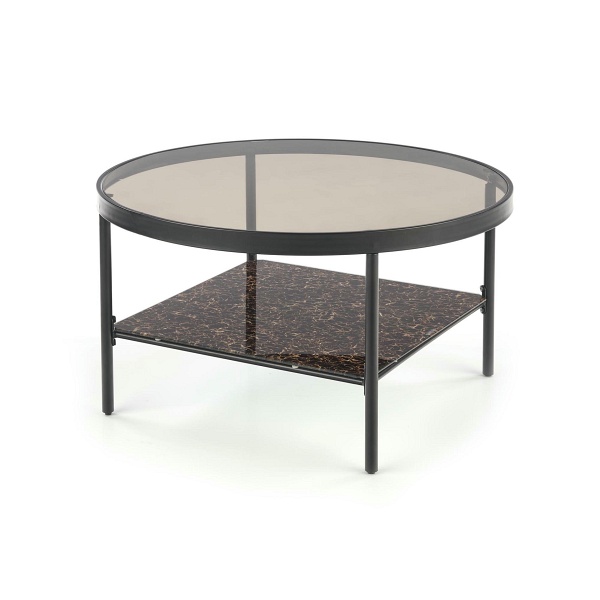 Ława WIZARD brązowy dymiony / czarny marmur - Halmar