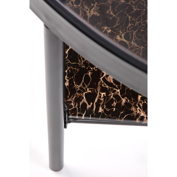Ława WIZARD brązowy dymiony / czarny marmur - Halmar