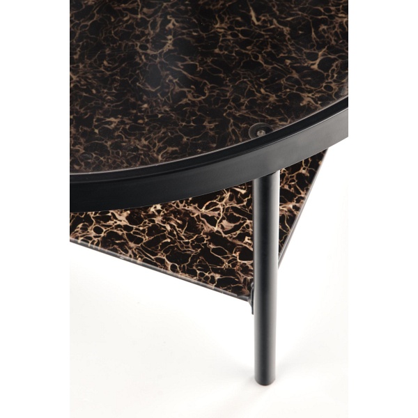 Ława WIZARD brązowy dymiony / czarny marmur - Halmar