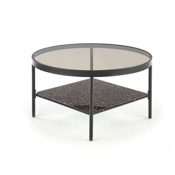 Ława WIZARD brązowy dymiony / czarny marmur - Halmar