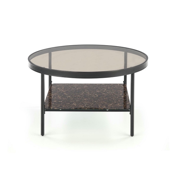 Ława WIZARD brązowy dymiony / czarny marmur - Halmar