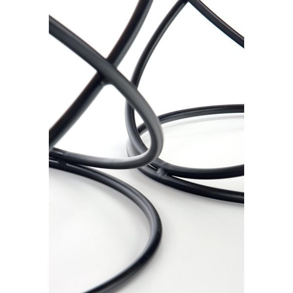 SUSANNA zestaw 2 ław, biały marmur/czarny - Halmar