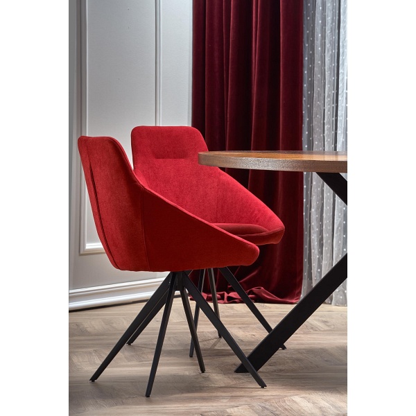 Stół LOCARNO , blat - orzechowy, noga - czarny - Halmar