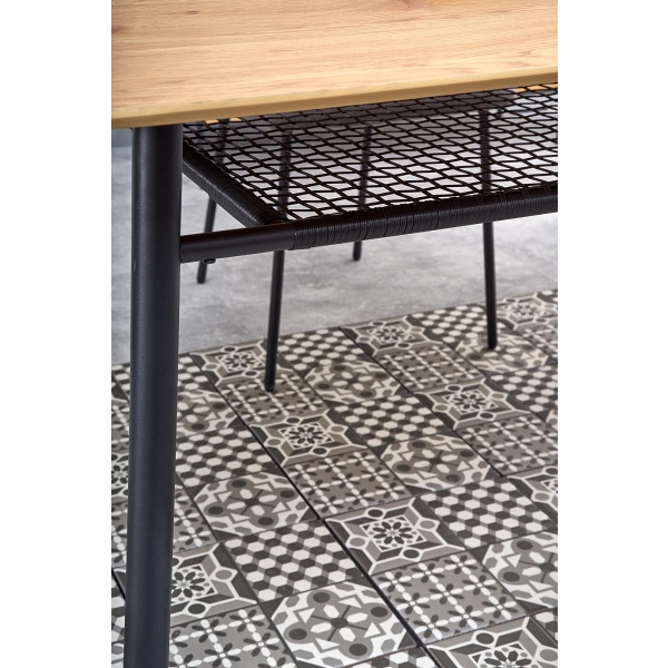 Stół JACKSON , blat - dąb złoty, noga - czarny - Halmar