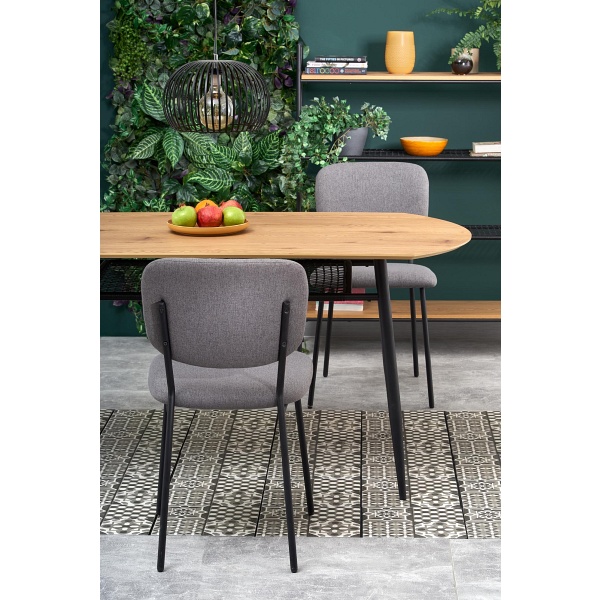 Stół JACKSON , blat - dąb złoty, noga - czarny - Halmar