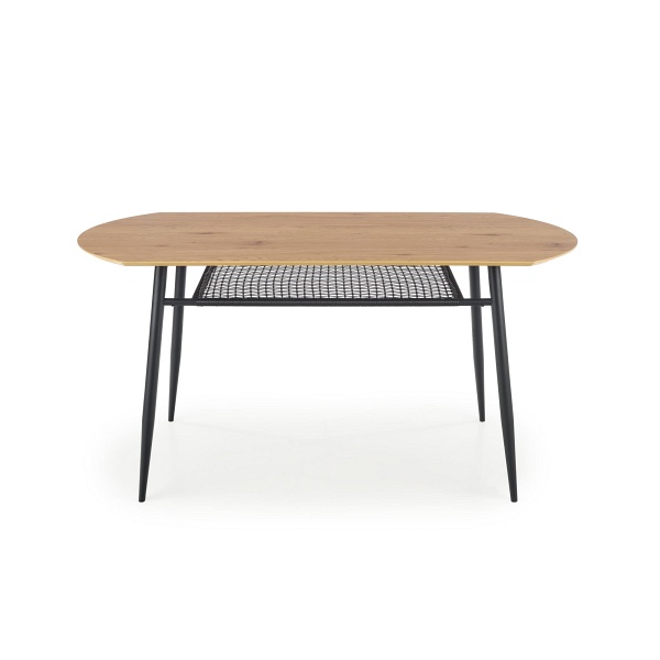 Stół JACKSON , blat - dąb złoty, noga - czarny - Halmar