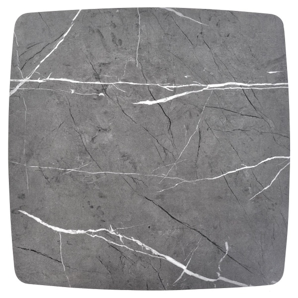 Ława FERRARA blat - popielaty marmur, stelaż - czarny - Halmar