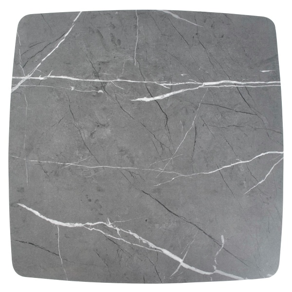 Ława FERRARA blat - popielaty marmur, stelaż - czarny - Halmar