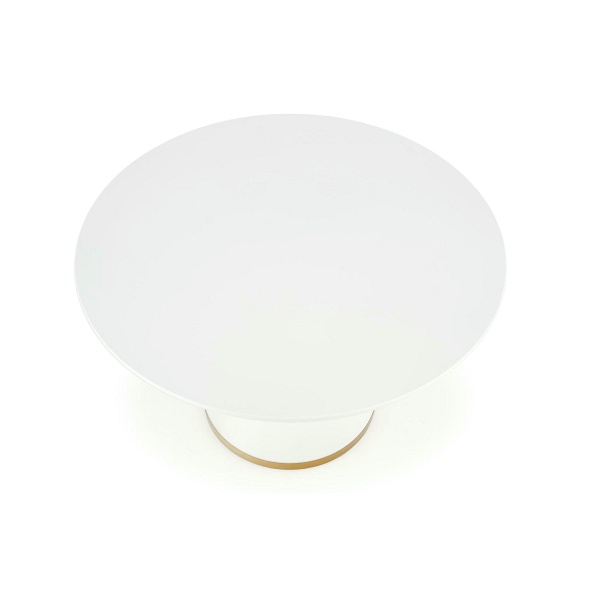 Stół VEGAS , blat - biały, noga - biały / złoty - Halmar