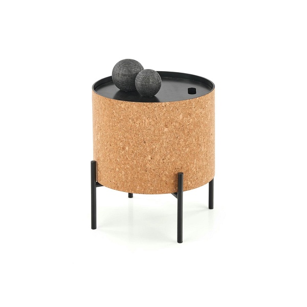 Ława SASHA naturalny/czarny - Halmar