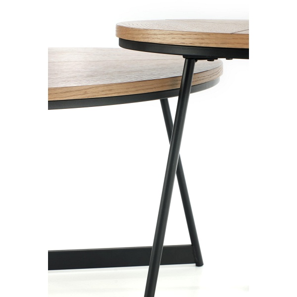 Ława KARIDA dąb naturalny/czarny - Halmar