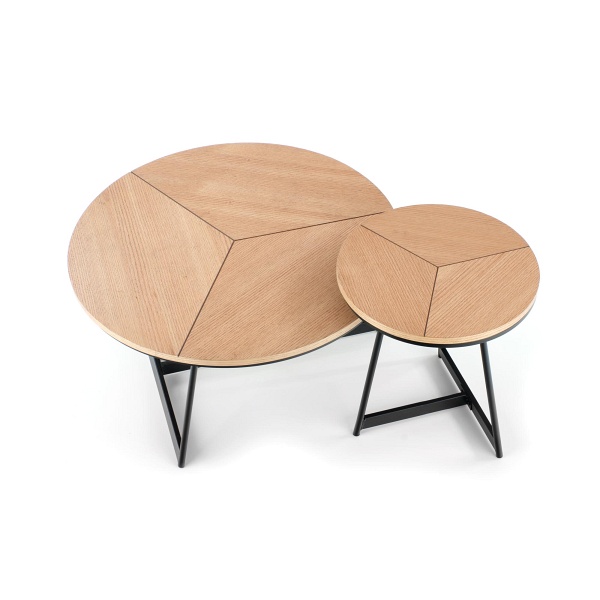 Ława KARIDA dąb naturalny/czarny - Halmar