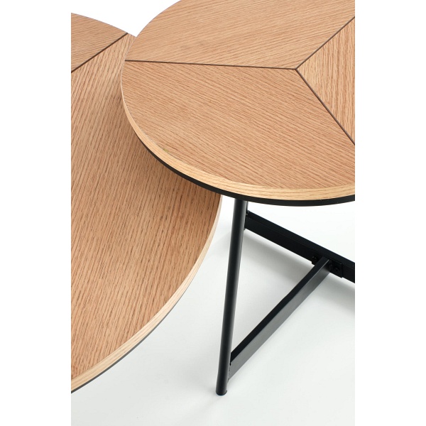 Ława KARIDA-S dąb naturalny/czarny - Halmar