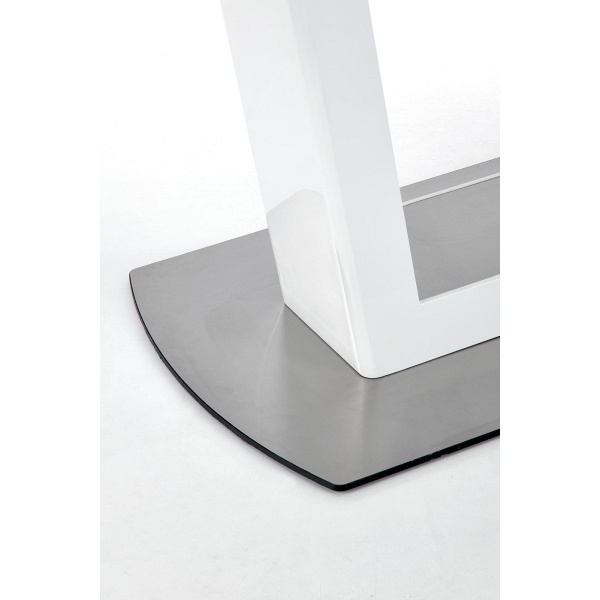 Stół BLANCO rozkładany blat - biały marmur / biały, noga - biały - Halmar