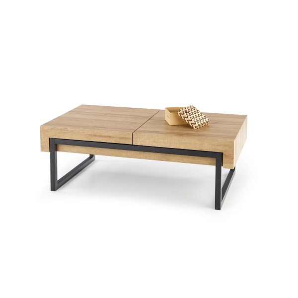 Ława CLARA dąb złoty/czarny - Halmar