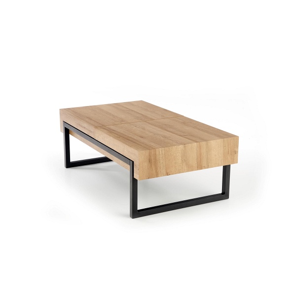 Ława CLARA dąb złoty/czarny - Halmar