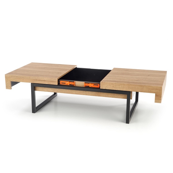 Ława CLARA dąb złoty/czarny - Halmar