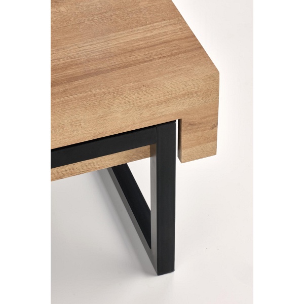 Ława CLARA dąb złoty/czarny - Halmar