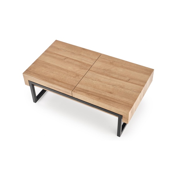 Ława CLARA dąb złoty/czarny - Halmar