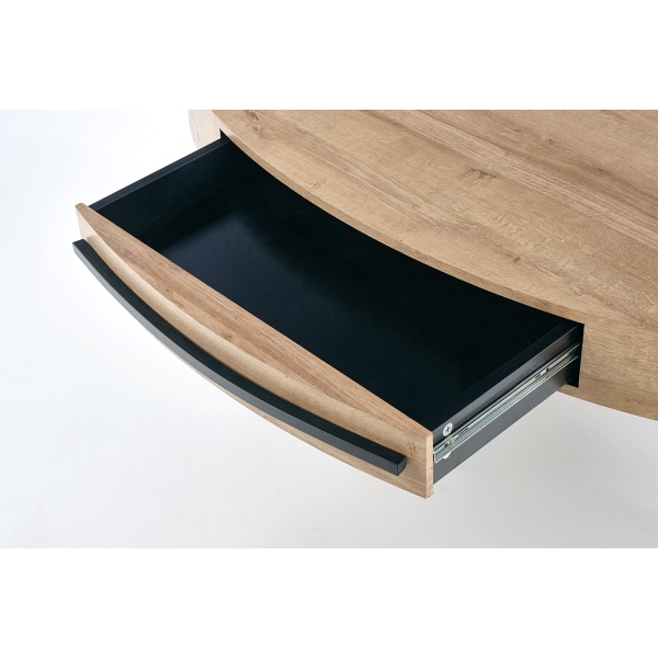 Ława CAROLINA dąb złoty/czarny - Halmar