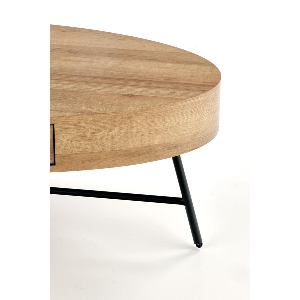 Ława CAROLINA dąb złoty/czarny - Halmar