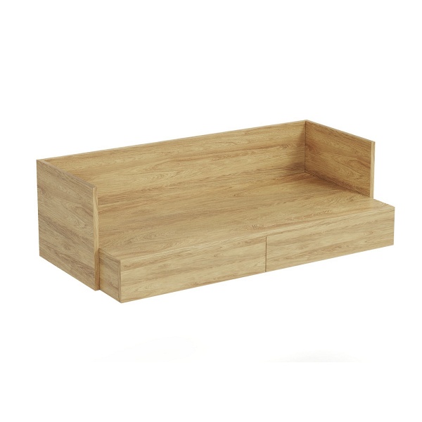 Biurko MOBIUS 2S korpus: hikora naturalna, fronty - hikora naturalna - Halmar