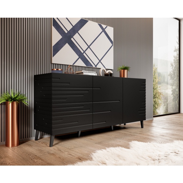 Komoda NOVA czarny mat - Halmar