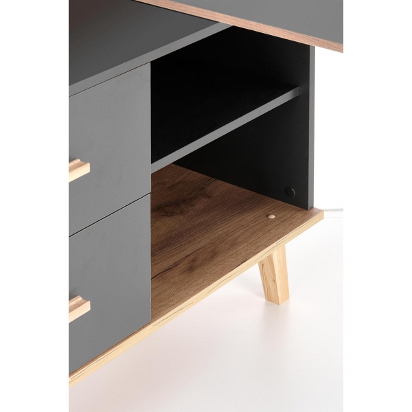 Biurko SERGIO XL antracyt / d.wotan - Halmar