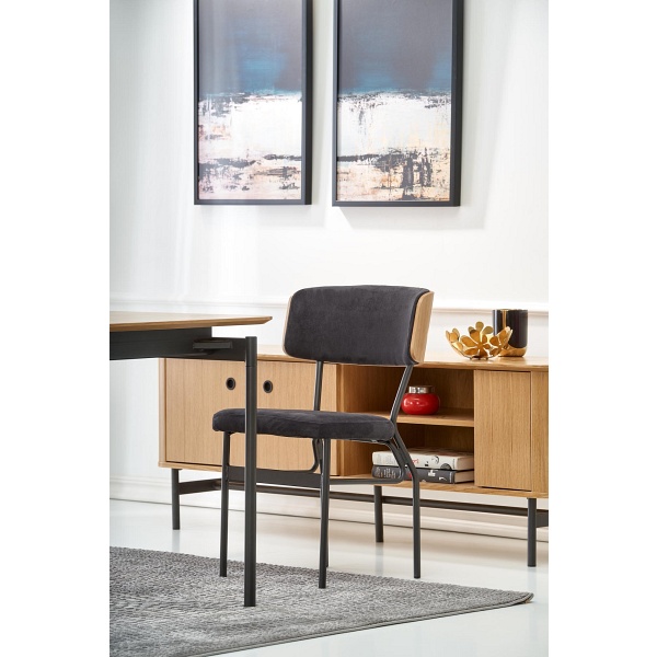 Stół SMART dąb naturalny/czarny - Halmar