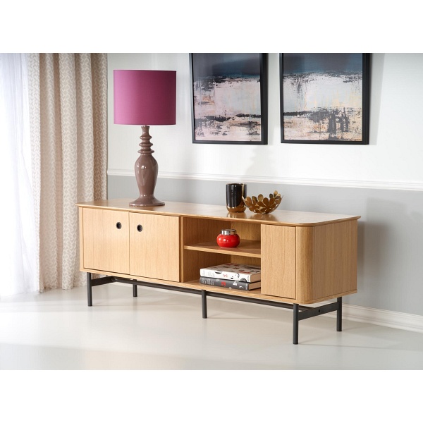 Rtv SMART szafka -1 dąb naturalny/czarny - Halmar