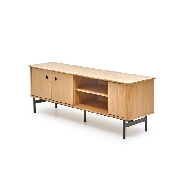 Rtv SMART szafka -1 dąb naturalny/czarny - Halmar