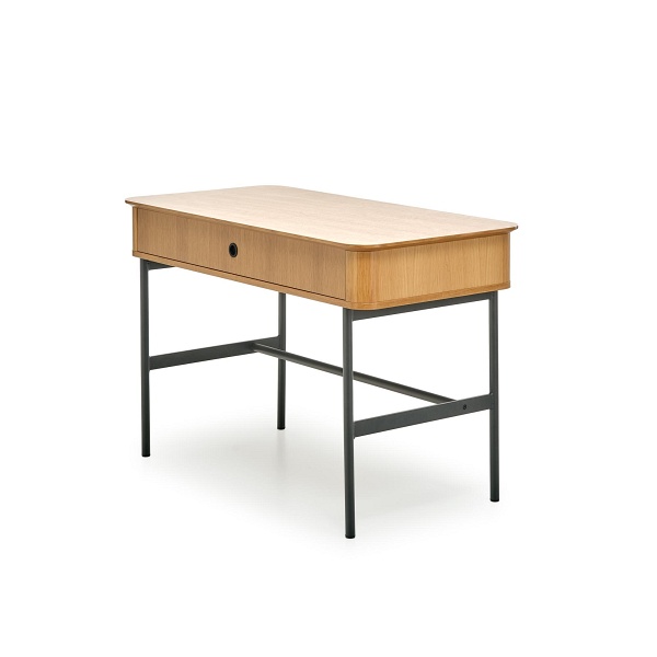 Biurko SMART B-1 dąb naturalny/czarny - Halmar