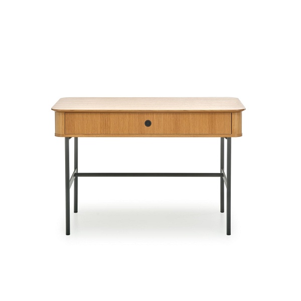 Biurko SMART B-1 dąb naturalny/czarny - Halmar