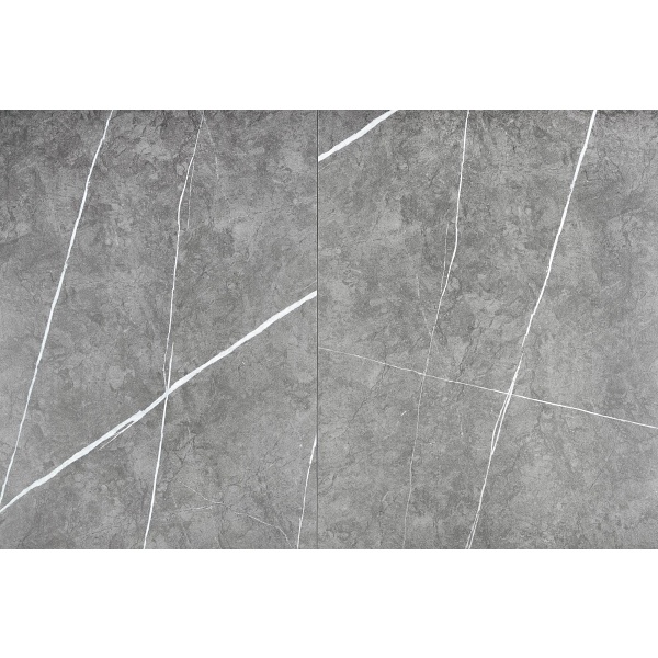 Stół MUSCAT rozkładany blat - popielaty marmur, noga - jasny popiel / złoty - Halmar