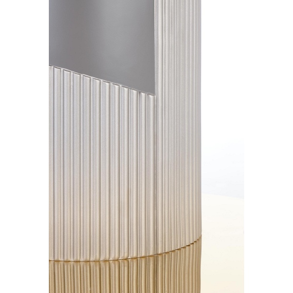 Stół MUSCAT rozkładany blat - popielaty marmur, noga - jasny popiel / złoty - Halmar