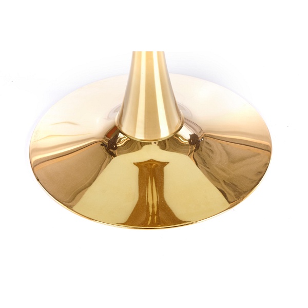 Stół CASEMIRO blat - biały marmur, noga - złoty - Halmar