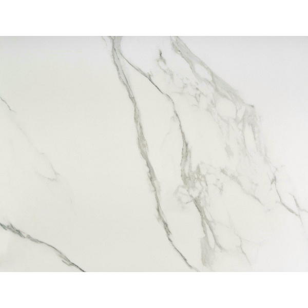 Stół VIVALDI rozkładany blat - biały marmur, nogi - biały - Halmar